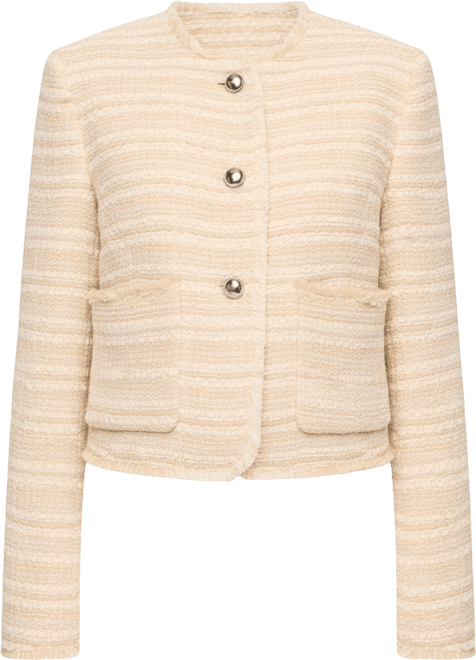 Women's Jewel Buttons Tweed Jacket