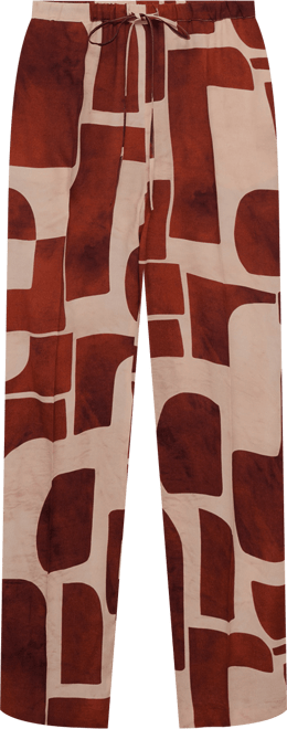 Women's Geometric Pattern Fluid Pants