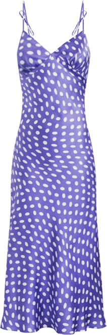 Women's Polka-Dot Satin-Finish Dress