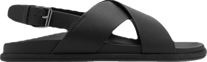 Men's Leather Crossed Strap Sandals