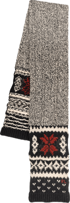 Men's Holiday Pattern Cable Scarf