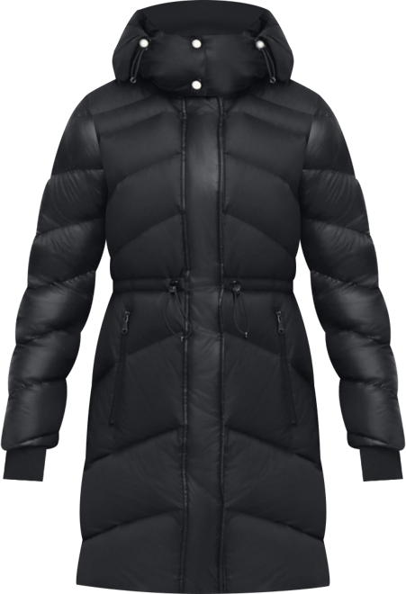 Women's Saturn Mid-Length Quilted Puffer with Removable Hood