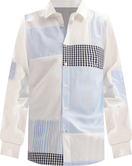 Men's Striped patch shirt.