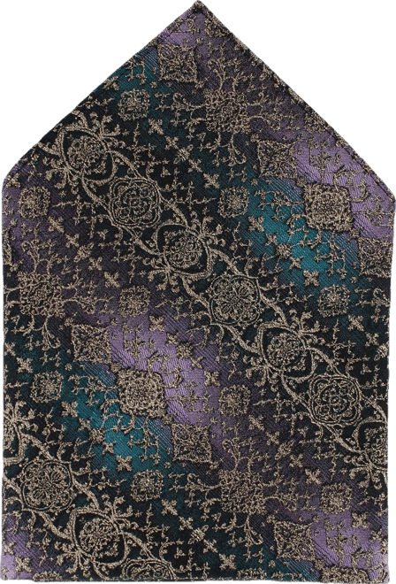Men's The Spellbound Brocade Novelty Silk 12x12 Pocket Square