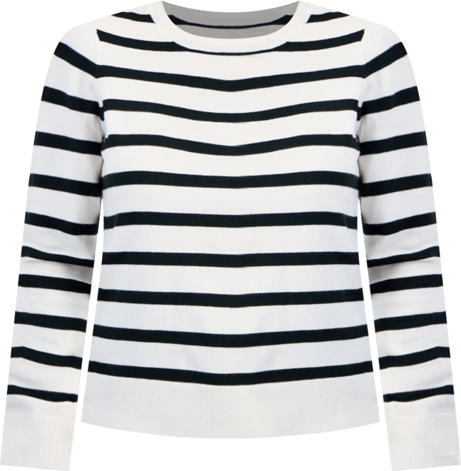 Petite Striped Relaxed Sweater, Macy's Exclusive