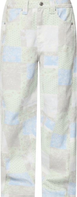 Women's Patchwork Low Rise Baggy Jeans