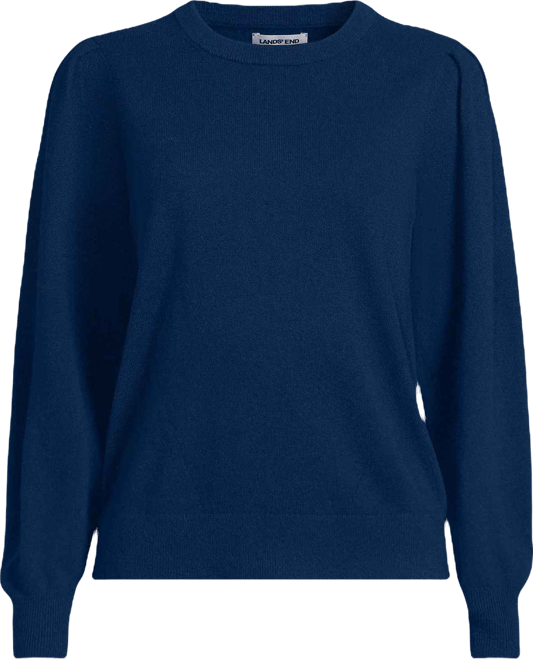 Women's Cashmere Puff Sleeve Crew Neck Sweater