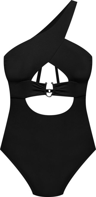 Women's Alluring One-Shoulder One-Piece Swimsuit with Cutouts