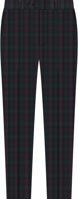 Men's Slim-Fit Green & Burgundy Plaid Suit Separate Pants, Macy's Exclusive