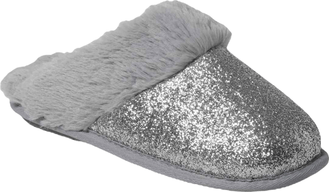 Cozyfoams Women's Glitter Scuff Slipper with Gift Bag