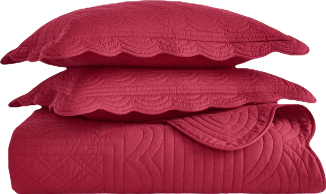 Bailey Scallop 3-Pc. Quilt Set, Full/Queen, Exclusively at Macy's