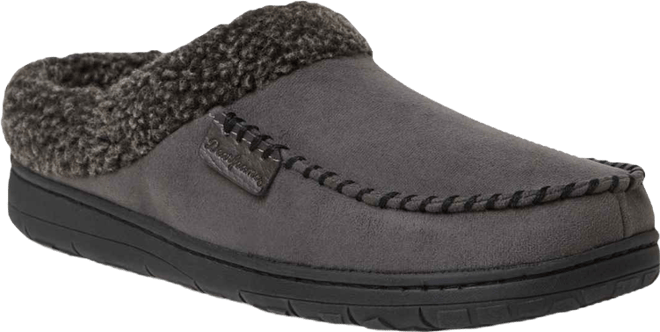 Men's Microsuede Moccasin Toe House Shoe Clog Slipper