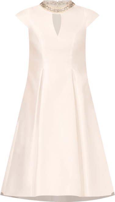 Women's Keyhole Mikado Midi Dress