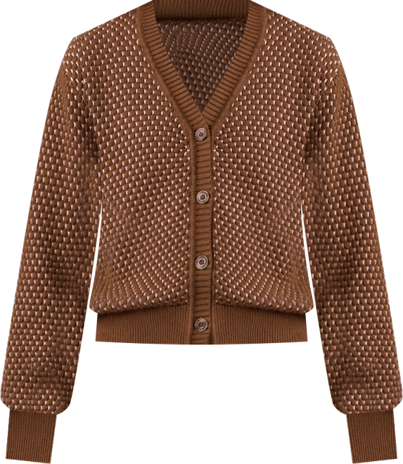 Women's Snowflake Long Sleeve Cardigan Sweater