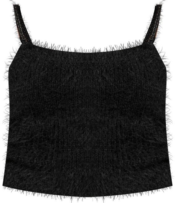 Women's Cropped Bralette Sleeveless Sweater