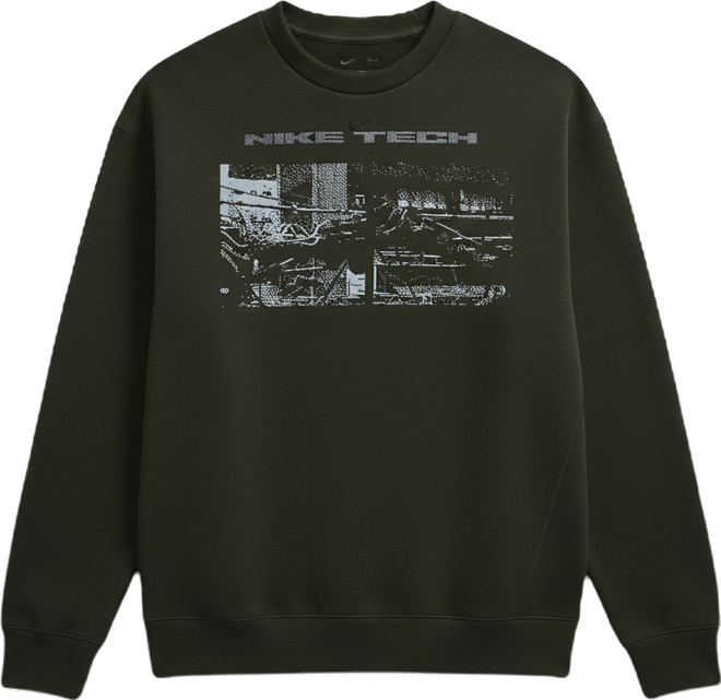 Nike Tech Men's Fleece Crew with Reflective Accents