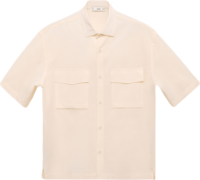 Men's Regular-Fit Cotton Pocket Shirt