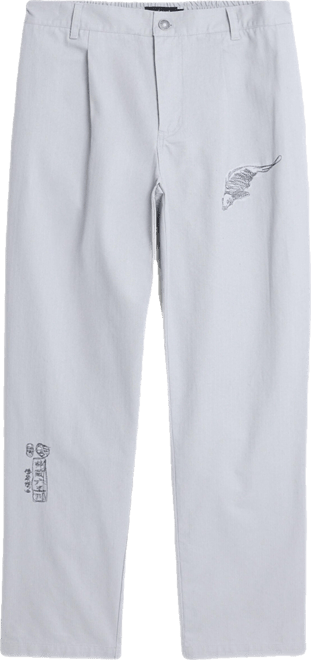 Men's Tailored long trousers with embroidery