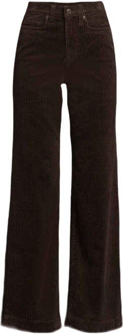 Women's Plus Size High Rise Wide Leg Corduroy Pants