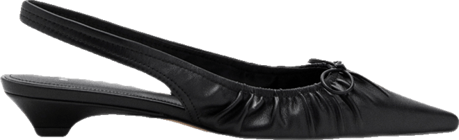 Women's Ruched Bow High-Heel Shoes