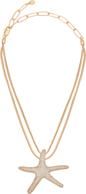 Pave Starfish Statement Necklace