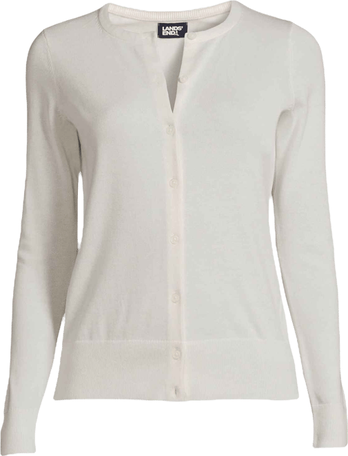 Women's Fine Gauge Cotton Cardigan Sweater