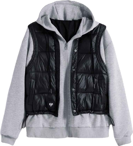 Women's Sweatshirt kombiniert mit gepolsterter Weste