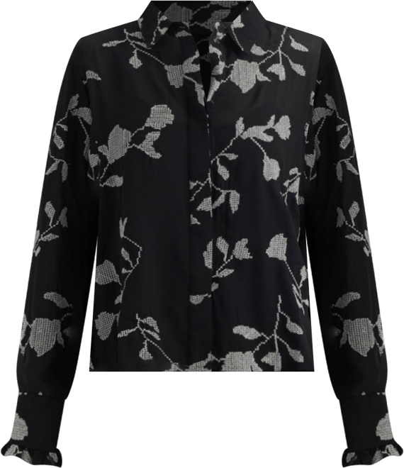 Women's Cropped Broidery Shirt