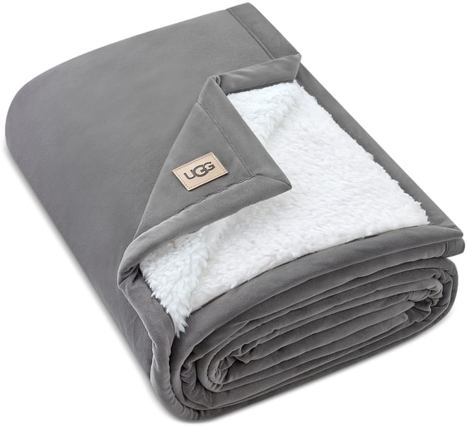 Plush to Faux-Fur Throw, 50" x 70"