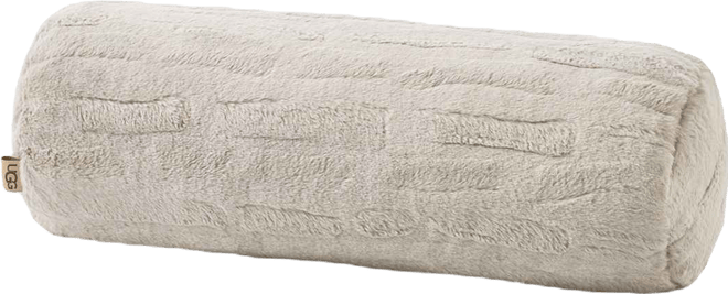 Valor Carved Faux-Fur Bolster Decorative Pillow, 8" x 26"