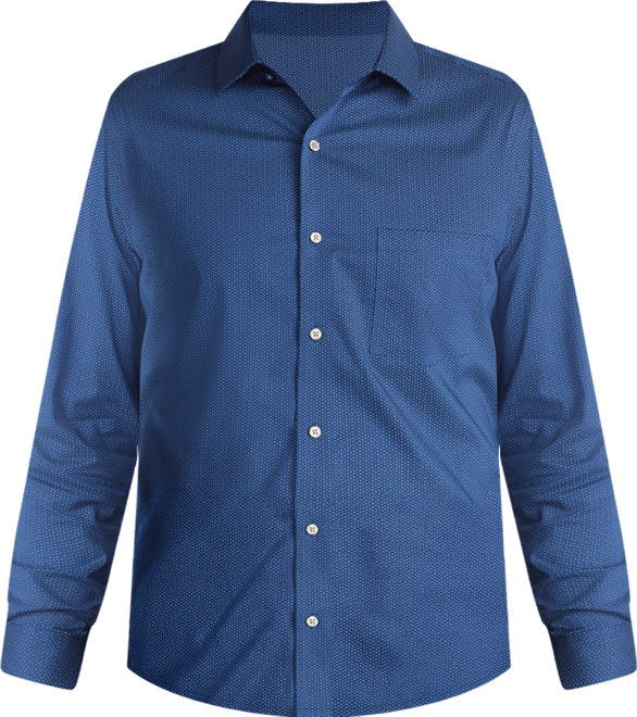 Men's Regular Fit Spread Collar Dress Shirt