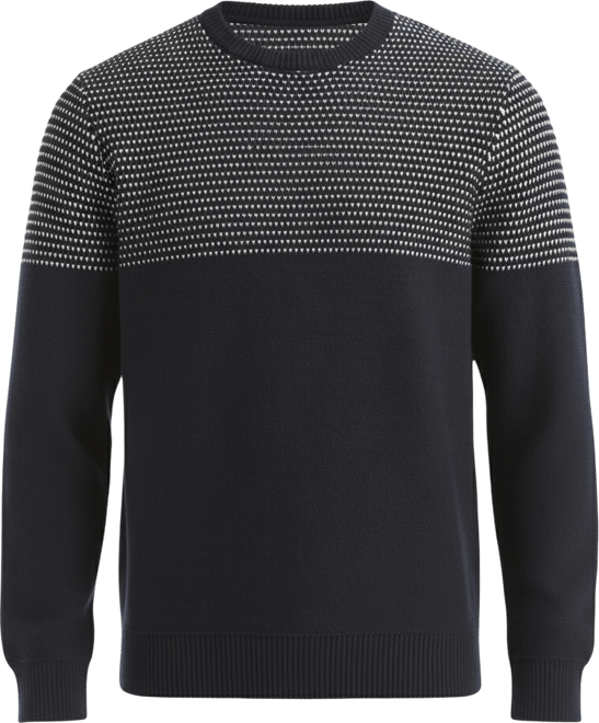 Men's Textured Colorblocked Crewneck Sweater