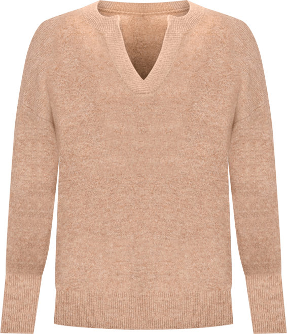 Women's Cozy V-Neck Dropped-Shoulder Sweater
