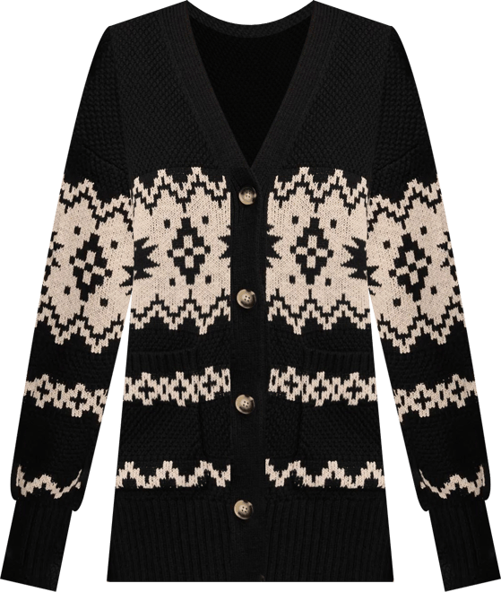 Women's Cotton Southwest Cocoon Cardigan Sweater