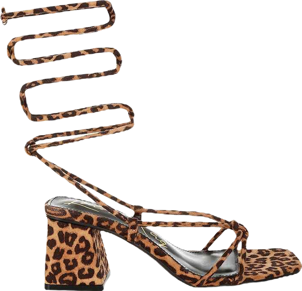 Piani Leopard Print Square Toe Heels Women