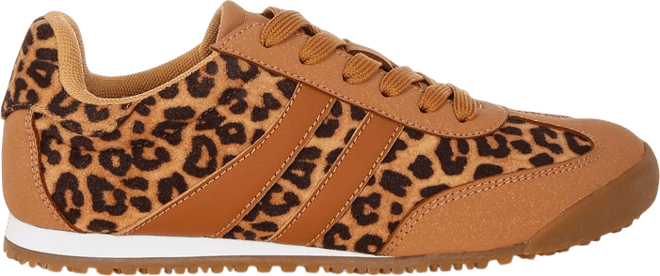 Panther Leopard Print Microfiber Sneakers Women