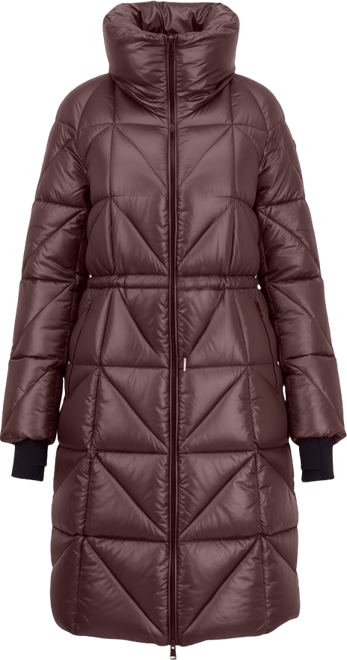 Women's Quilted Thumbhole-Cuff Puffer Coat