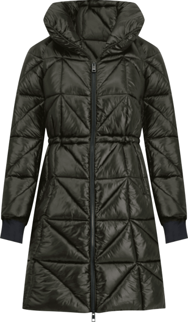 Women's Quilted Thumbhole-Cuff Puffer Coat