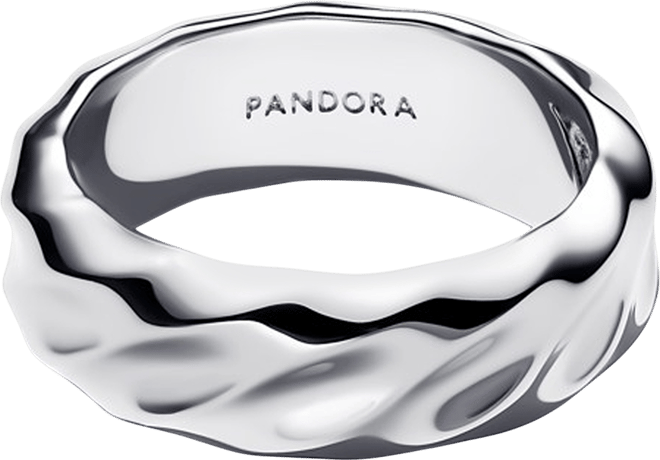 Rippled Wide Band Ring