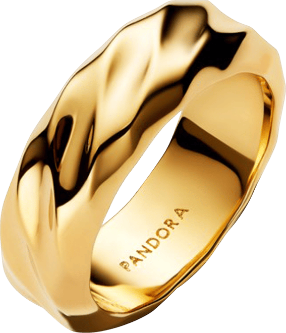 Rippled Wide Band Ring