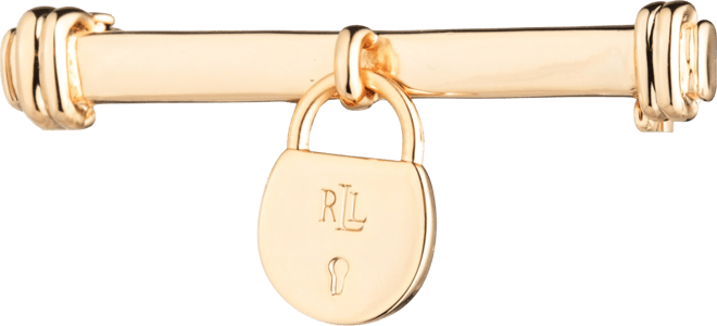 Gold-Tone Polished Padlock Pin
