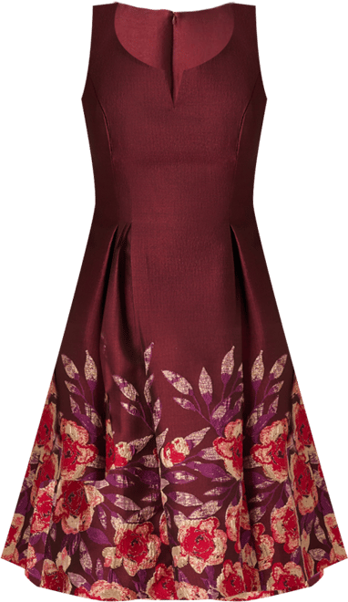 Women's Notch Scoop Neck Midi Dress