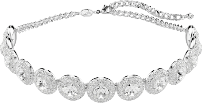 Una Angelic Rhodium Plated Choker Necklace