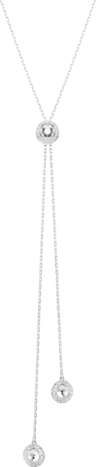 Una Angelic Rhodium Plated Y Pendant Necklace