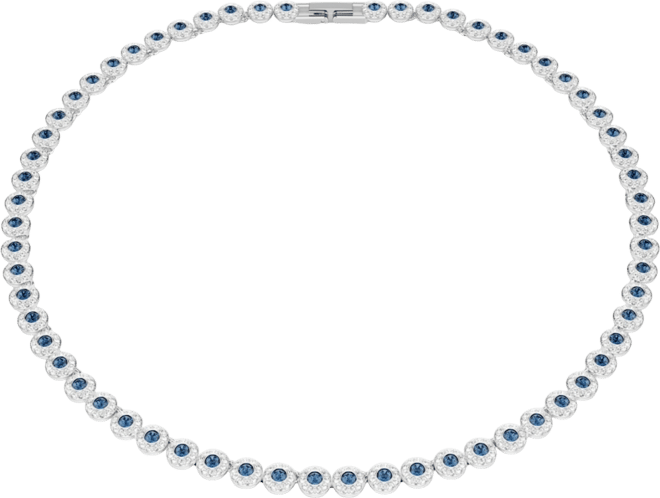 Una Angelic Rhodium Plated Tennis Necklace