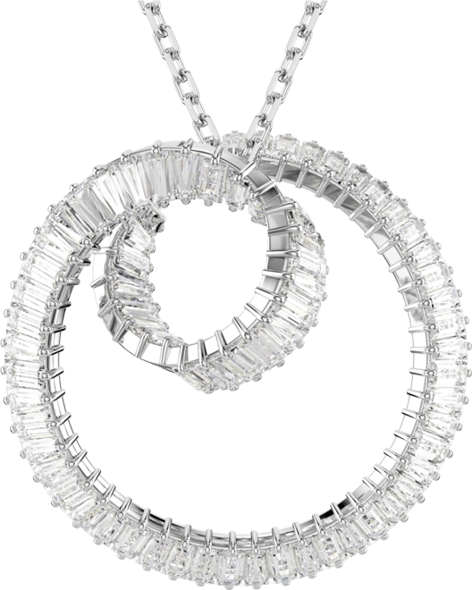 Matrix Rhodium Plated Pendant Necklace