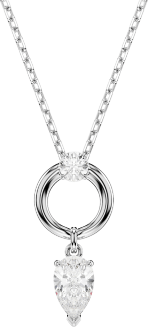 Mesmera Rhodium Plated Pendant Necklace
