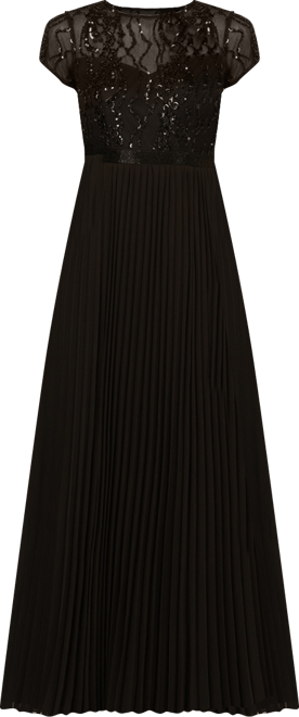 Women's Bead Pleat Long Dress