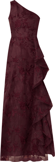 Women's Embroidered Ruffle Gown