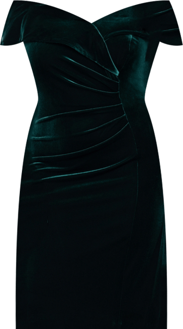 Plus Size Off-Shoulder Ruched Dress